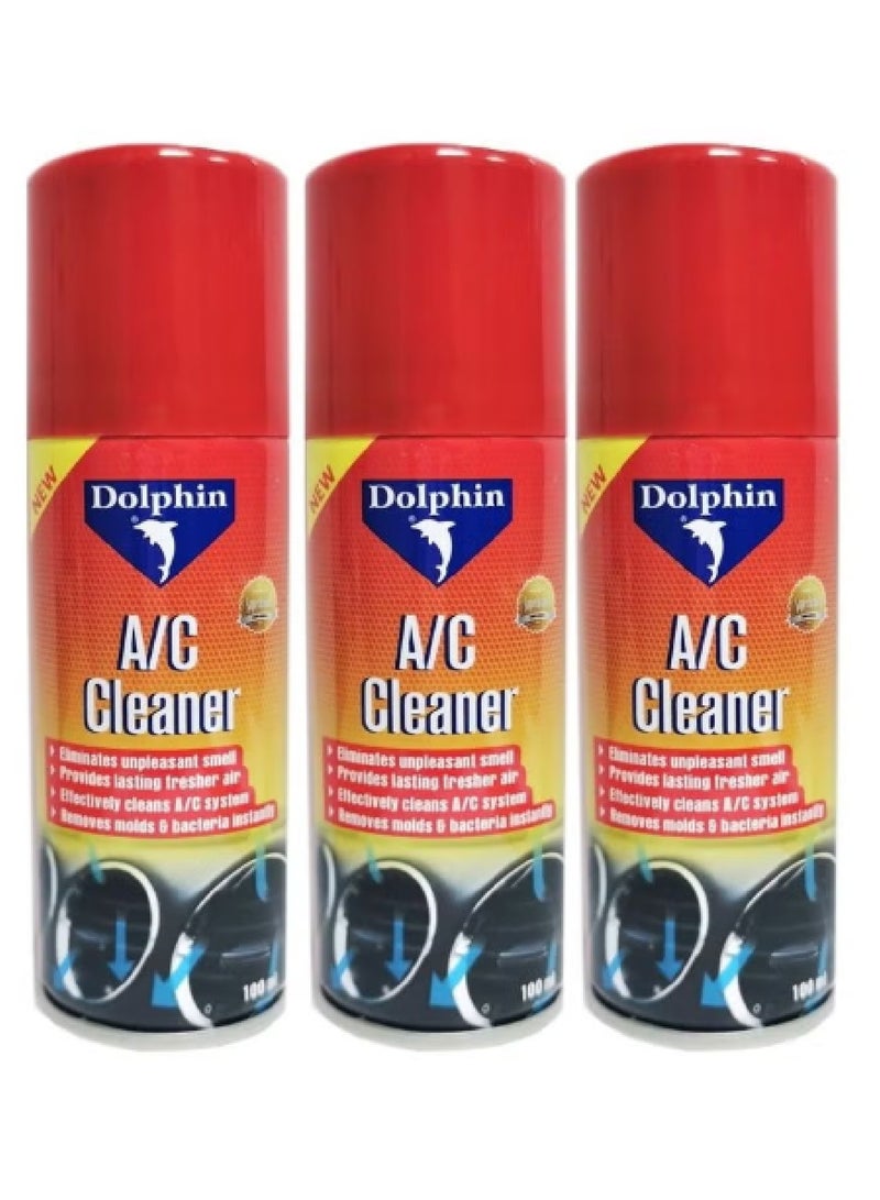 دولفين منظف ​​مكيفات السيارات دولفين 100 مل - عبوة من 3 قطع - Image 1